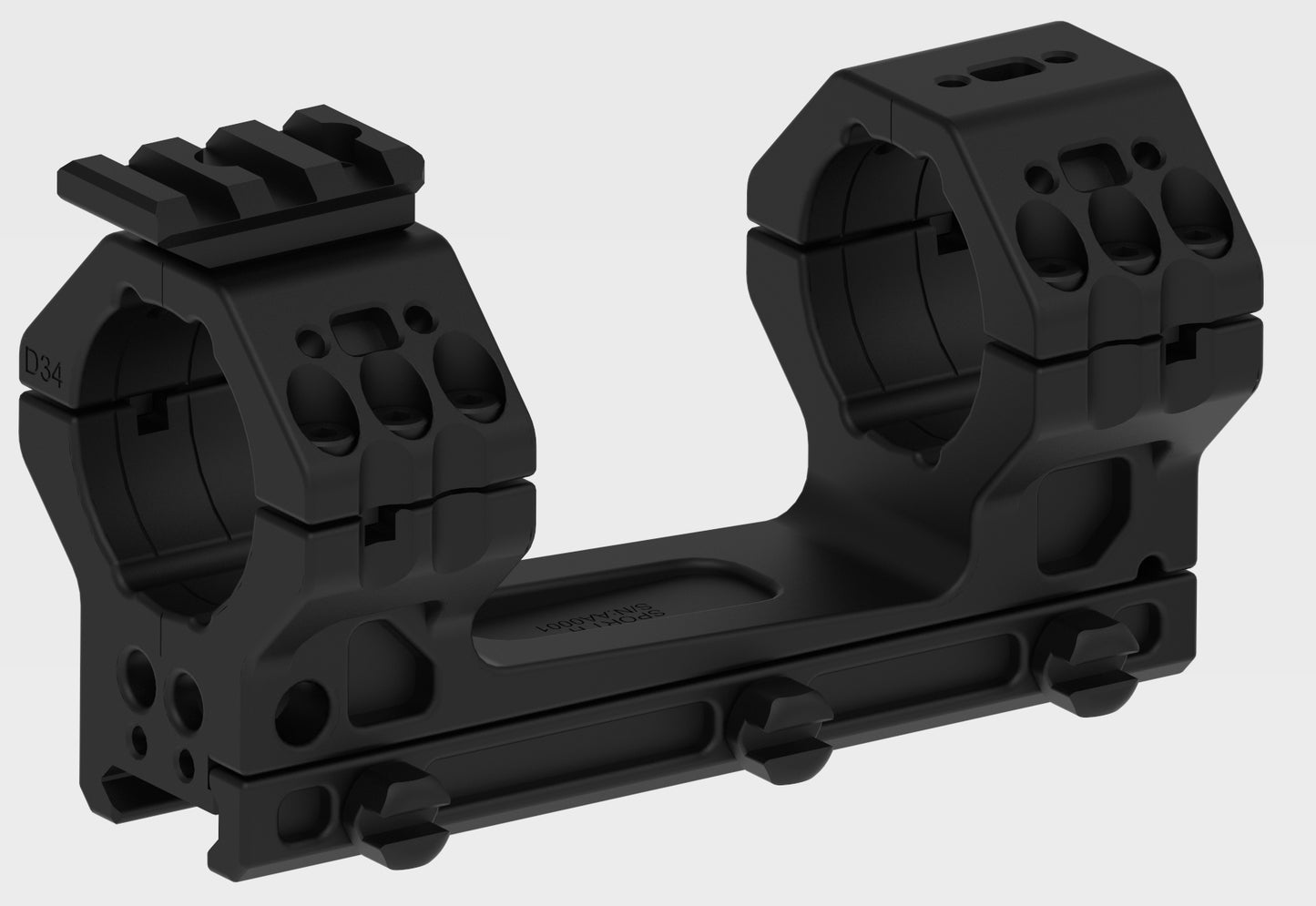DEFTAR H-type scope mount 0 MOA 34mm H38