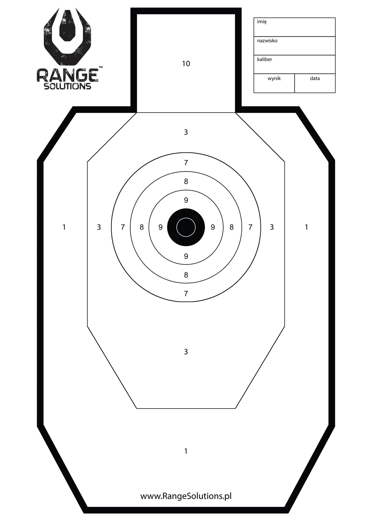 Tarcze Strzeleckie RANGE 50szt